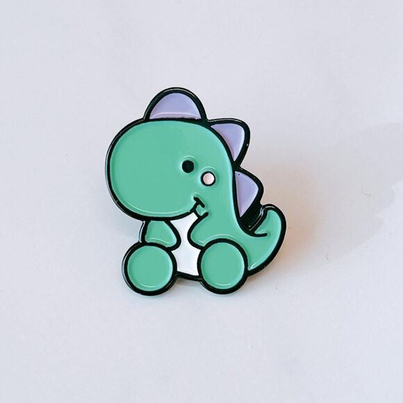Pack of 6 Dinosaur Enamel Pin Cute Brooch Lapel Pin - Picture 4 of 13